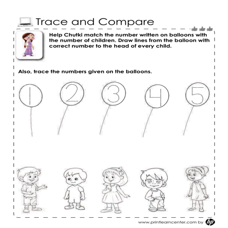 One and many worksheet - EasyKids.in